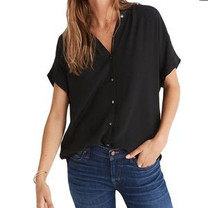 MADEWELL Central Drapey Shirt Black M